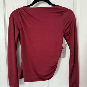 Gaze Burgundy Long Sleeve Top